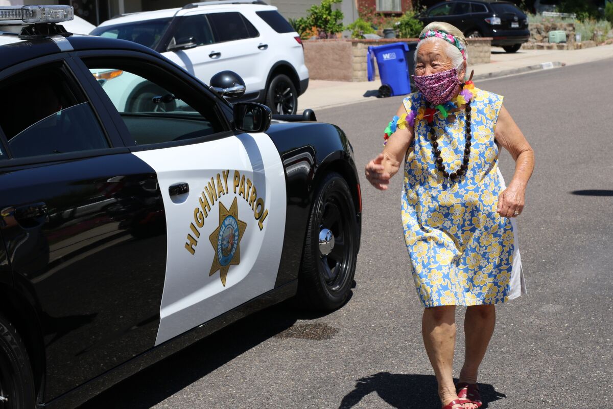 Longtime Santee resident Anita Bautista, of Philippine and Hawaiian descent, was given a drive-by parade on May 4 by Santee residents and public safety officials for her 81st birthday. The city has been reeling from race-related incidents on May 2 and again on May 7 at different Santee grocery stores.
