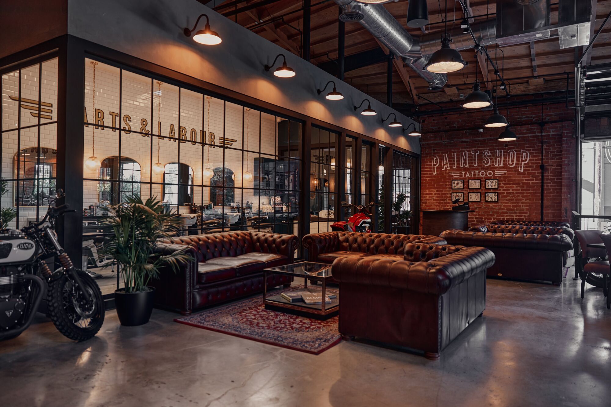 DRIP INDEX for the Renovation issue-- Bike Shed Moto Co. is located at 1580 Industrial St, Los Angeles, CA 90021.