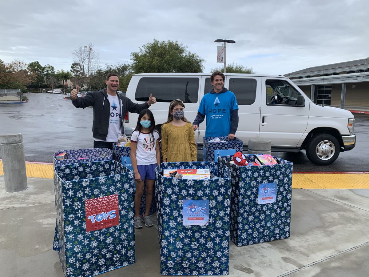 Participants in the Toys for Hope project.