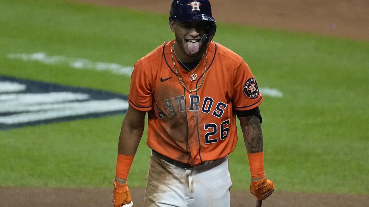 Dusty Baker & Astros Present Jose Siri With Houston Astros 2022