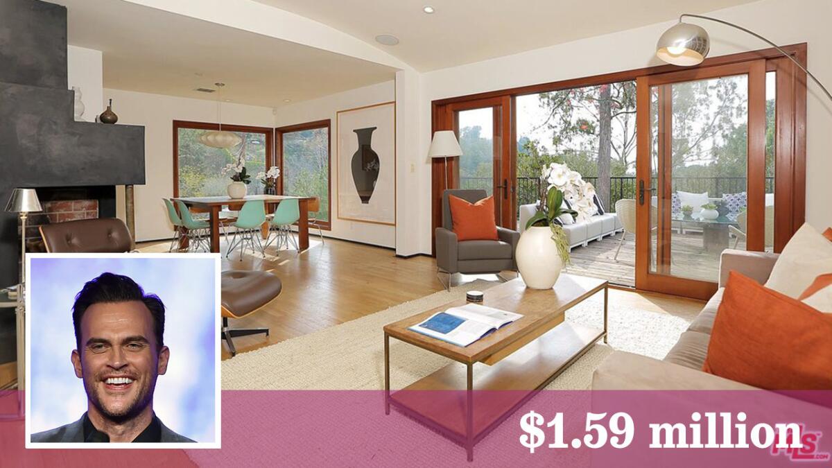 Cheyenne Jackson, inset, and Jason Landau bought a ranch-style house in Hollywood Hills West.