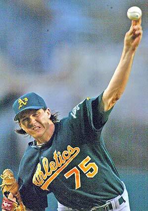 BARRY GOOD: Oakland starter Barry Zito shut out the Angels for seven innings.