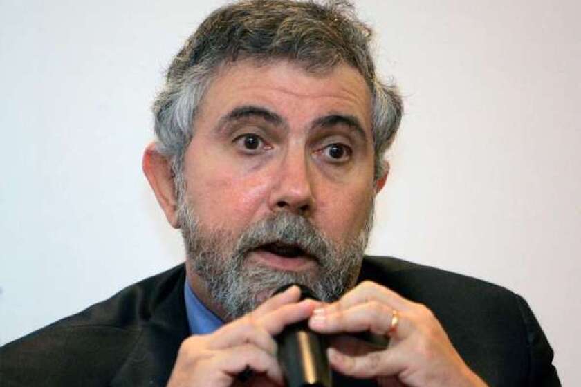 Nobel Prize-winning economist Paul Krugman speaking during a news conference at the World Capital Markets Symposium in Kuala Lumpur in 2009.
