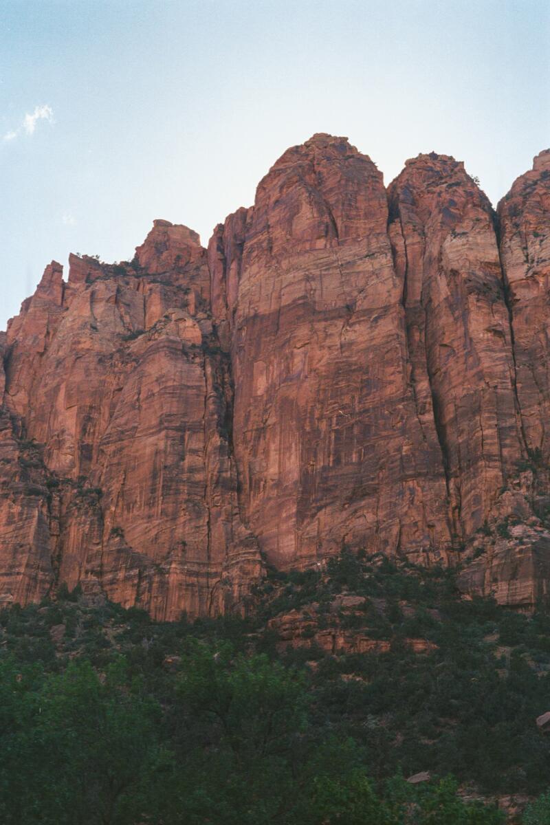 Rocks inside of Zion National Park.