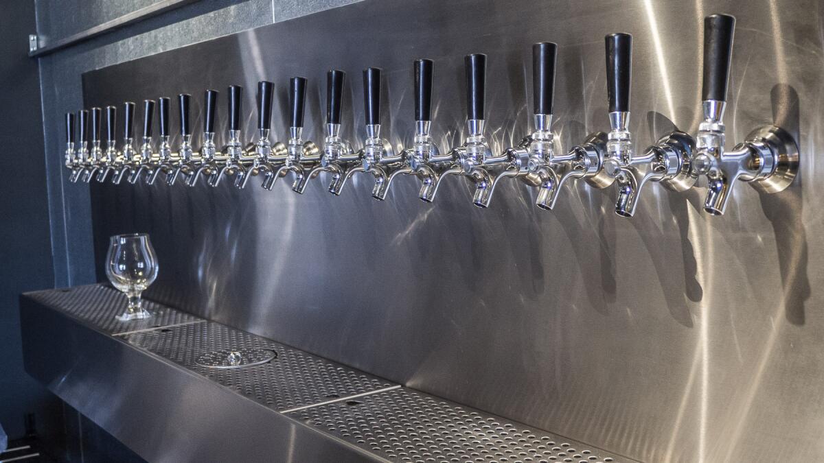 Taps at the soon-to-open Southland Beer store and bar in Koreatown.