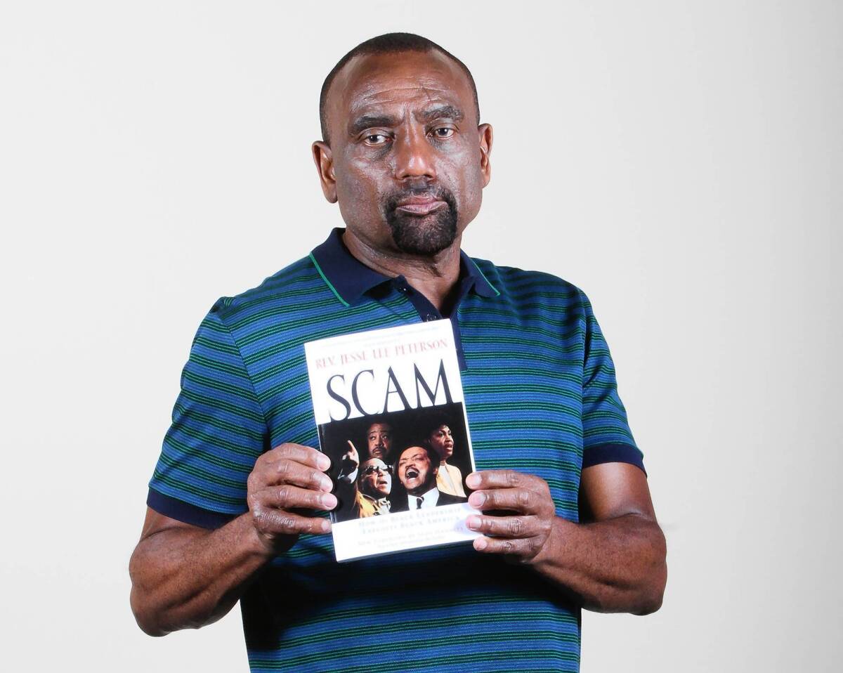 The Reverend Jesse Lee Peterson, head of the South Central L.A. Tea Party, at his studio.