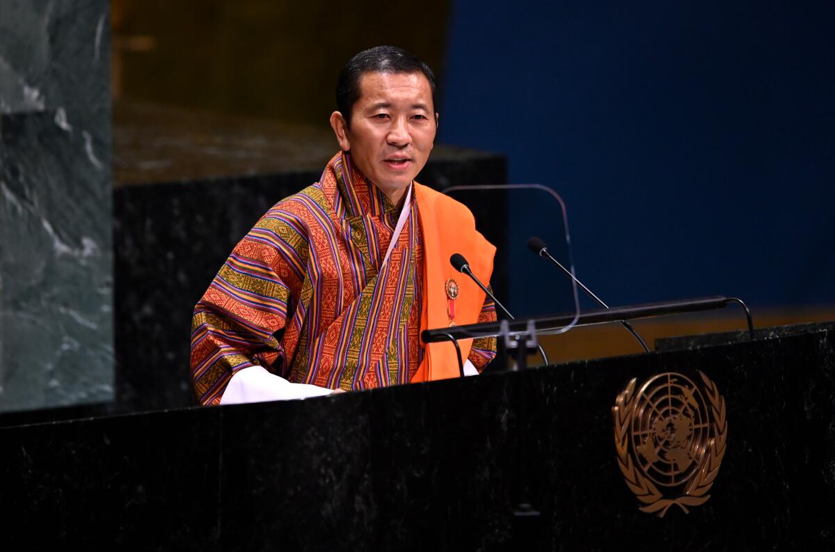 The Prime Minister of Bhutan Lotay Tshering 