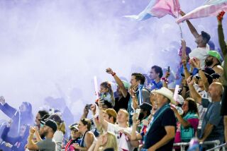 San Diego, CA - September 17: Fans cheer for the San Diego Wave during their game against Angel City at Snapdragon Stadium on Saturday, Sept. 17, 2022 in San Diego, CA. (Meg McLaughlin / The San Diego Union-Tribune)
