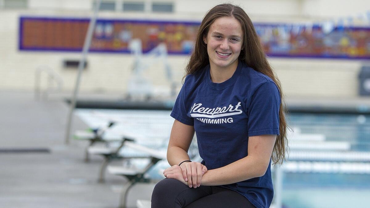 Ayla Spitz of the Newport Harbor High girls' swimming team is Daily Pilot High School Female Athlete of the Week.