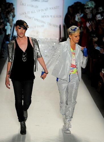 Richie Rich and Ellen DeGeneres rock the runway at Mercedes-Benz Fashion Week.