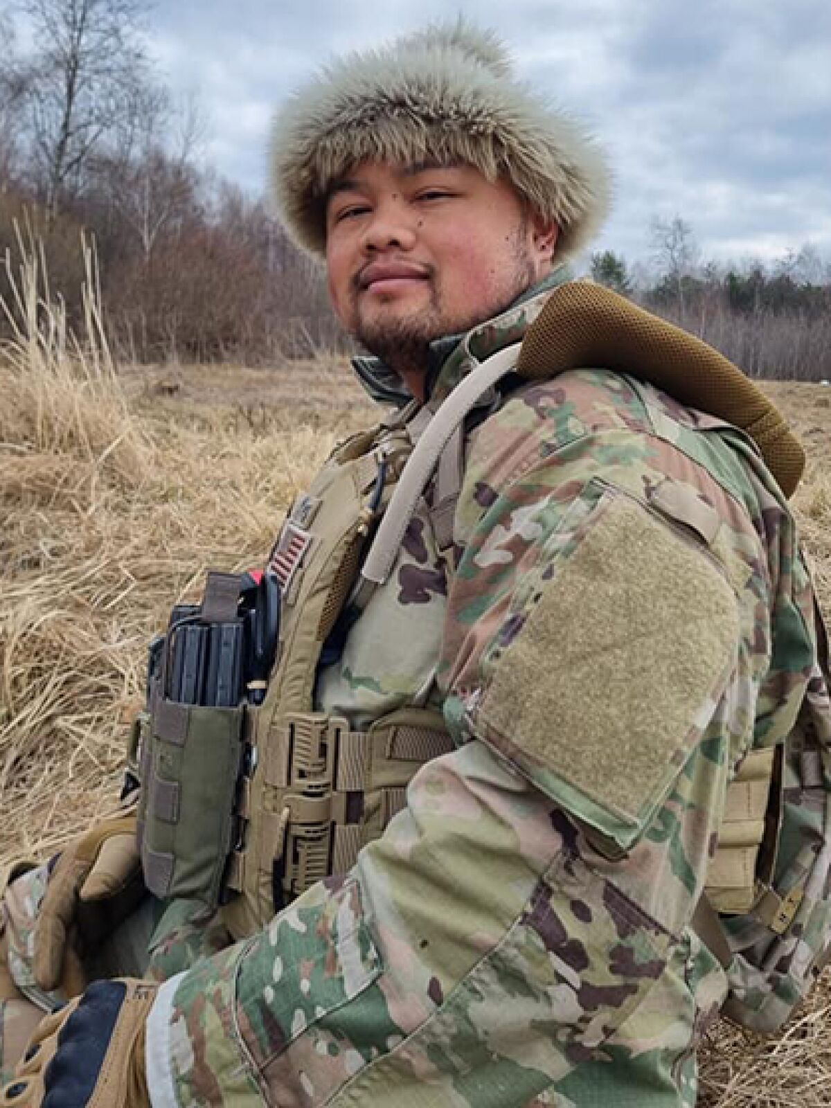 Hieu Le, an American Army veteran, in Ukraine.