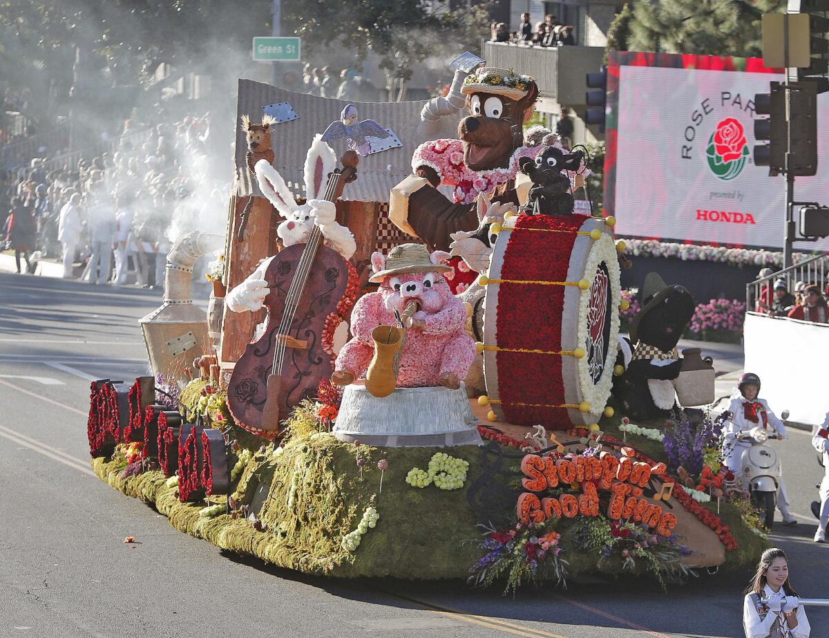 The Burbank Tournament of Roses Assn. will hold a fundraiser on Oct. 21, where the proceeds will help fund the city's float for the 2020 Rose Parade. Last year's float is pictured above.