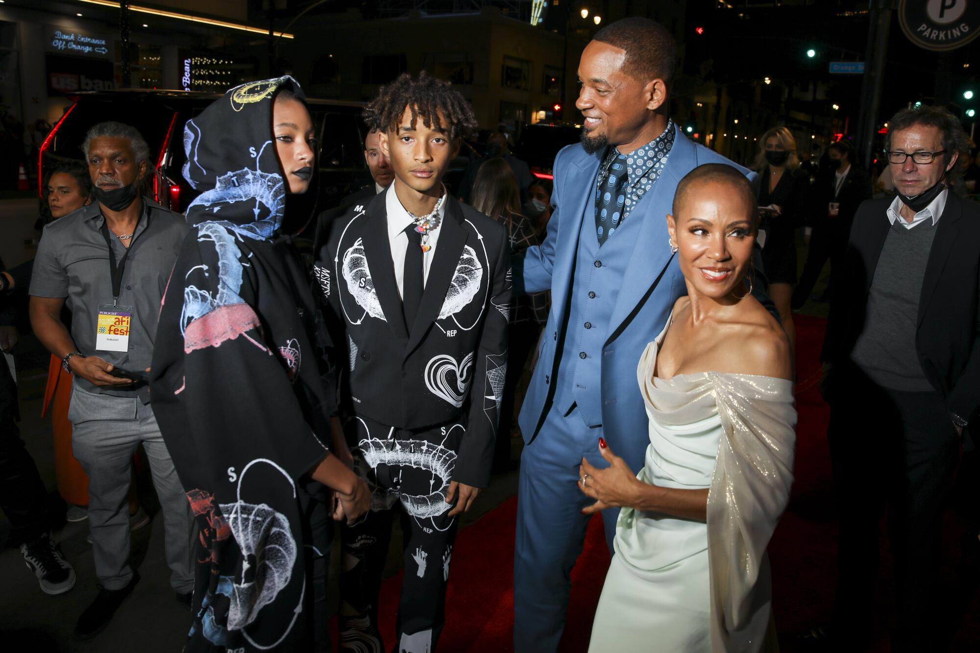 Willow Smith, Jaden Smith, Will Smith and Jada Pinkett Smith