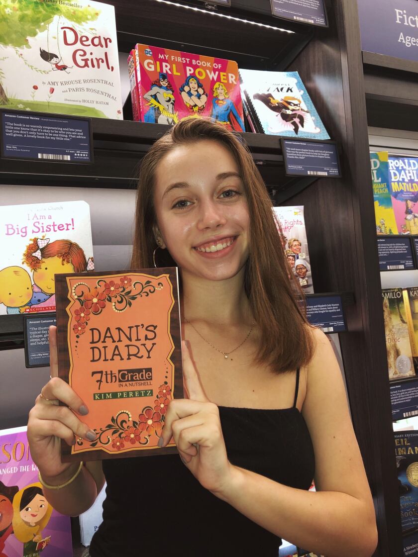 Kim Peretz at her book release in Amazon Books New York (July 2019).