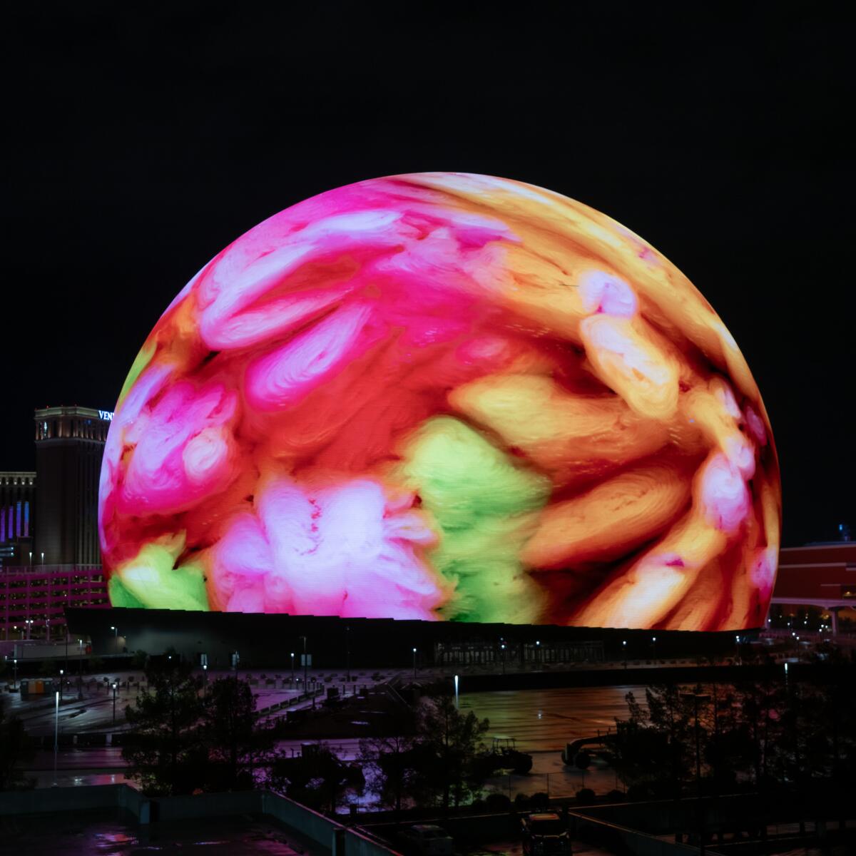Refik Anadol's "Machine Hallucinations: Sphere."