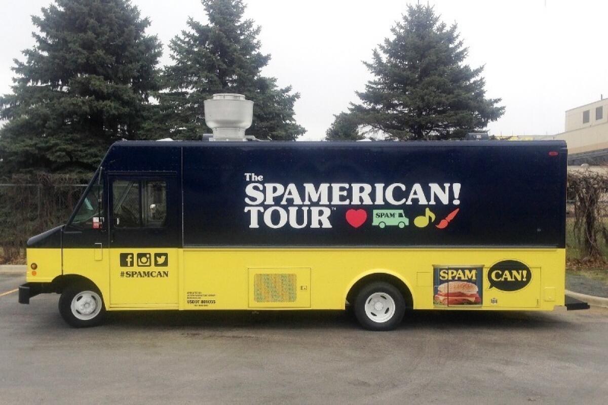 The Spam food truck is headed for Los Angeles.