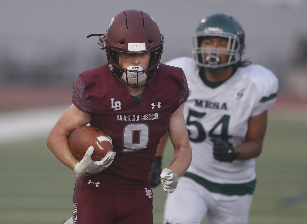 Cooper Buckhorn heads for open field and a touchdown.