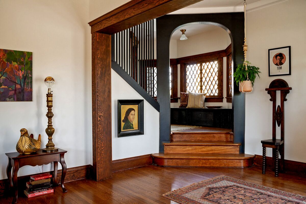 Our Home of the Week, an Angelino Heights Craftsman, retains its 115-year-old woodwork.