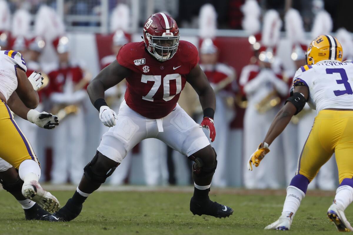 Raiders select Alex Leatherwood at No. 17 overall in 2021 NFL Draft