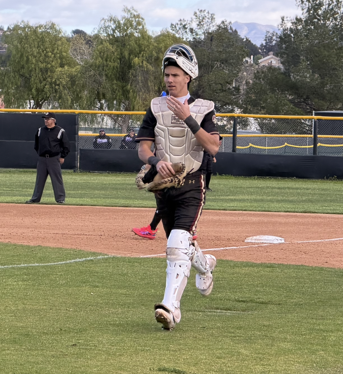 Catcher Carson Sheffer, an Oklahoma State commit, had a big game for Oaks Christian, going three for three against Valencia.