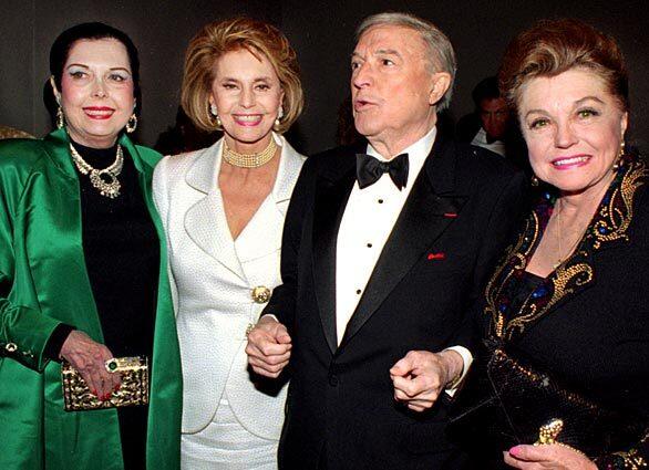 The parade of stars at the premiere of "That's Entertainment III" (1994) included, from left, Ann Miller, Cyd Charisse, Gene Kelly and Esther Williams.