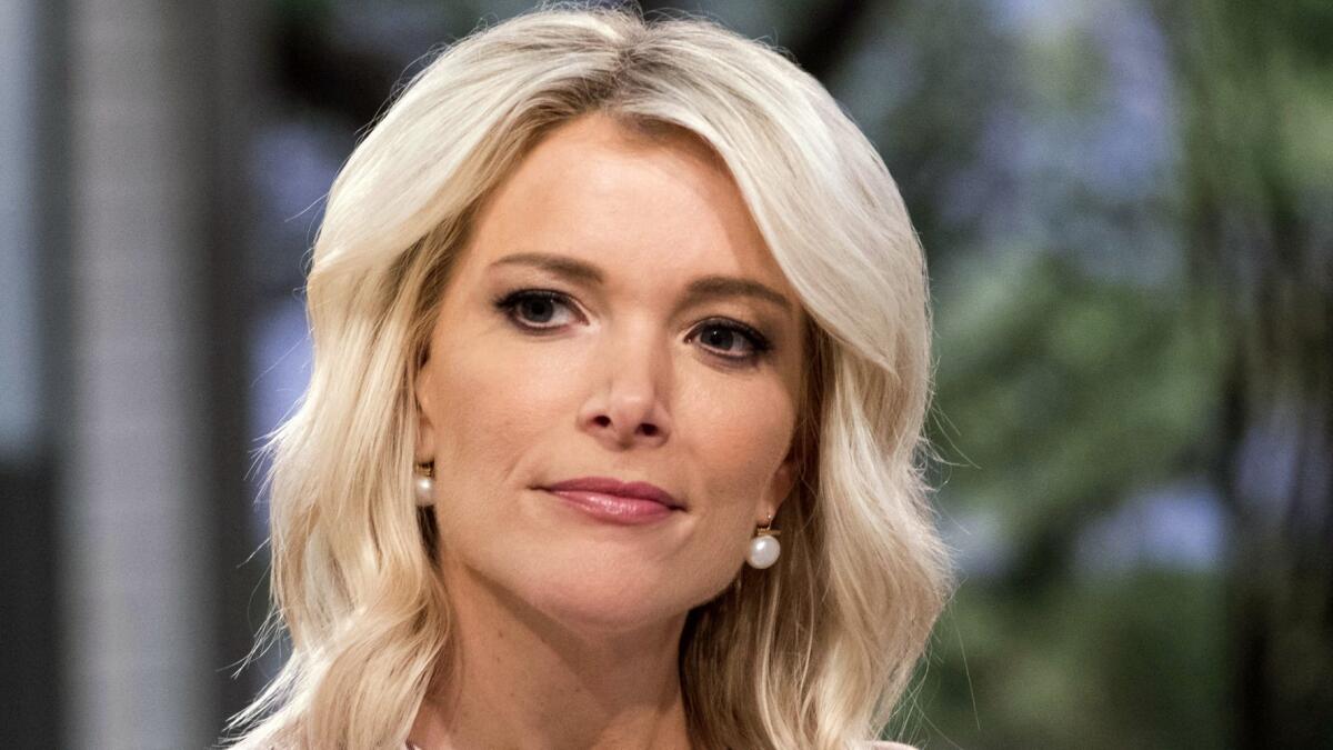 Megyn Kelly on the set of her show, "Megyn Kelly Today." She created controversy with racially insensitive remarks at the same time she's been in talks with NBC executives about leaving the morning show.