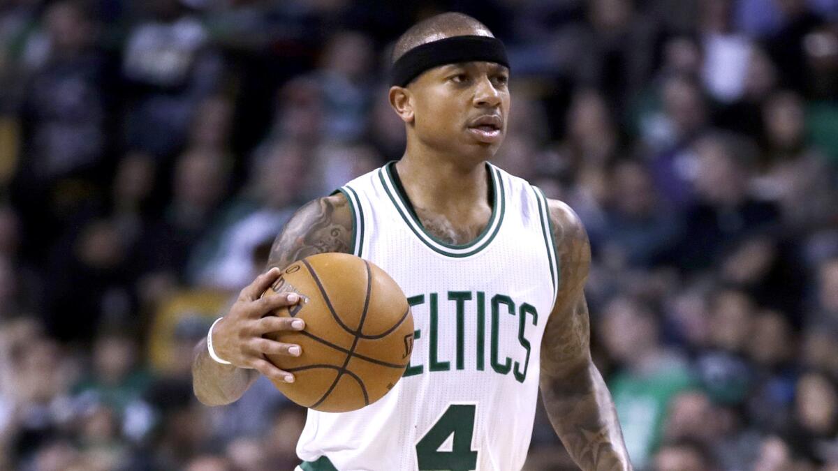 Isaiah Thomas brings the ball up court during a game against the Nets last season.