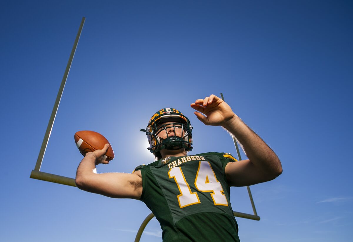 Edison High senior quarterback Parker Awad is the 2022 Daily Pilot Football Dream Team Player of the Year.