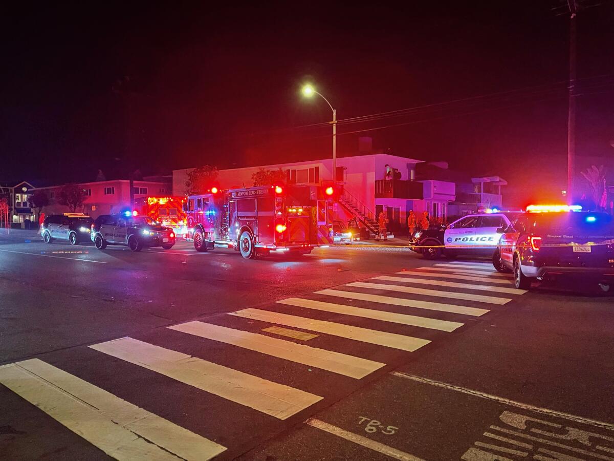 A traffic accident occurred on Saturday night at 34th Street and Balboa Boulevard in Newport Beach.