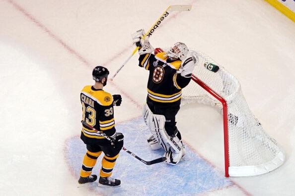 June 1, 2011; Vancouver, BC, CANADA; Boston Bruins goalie Tim