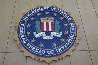 The FBI seal in the lobby of the San Diego office.