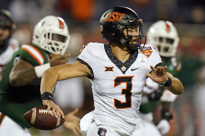 College football Spencer Sanders, Oklahoma State beat Miami in Cheez