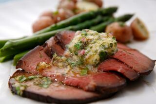 2754706_sd_fo_compound_butters_NL San Diego, CA May 18, 2017 Compound Butters Roast beef with Maitre d'Hotel butter, with asparagus and new potatoes. These compound butters are savory and flavorful mixed with herbs, spices, garlic, shallots. Rolled into logs, wrapped and refrigerated or frozen, they make a great addition to super quick and flavorful meals using fish fillets, chicken cutlets, shrimp, pasta, etc. © 2017 Nancee E. Lewis / Nancee Lewis Photography. No other reproduction allow with out consent of licensor. Permission for advertising reproduction required.