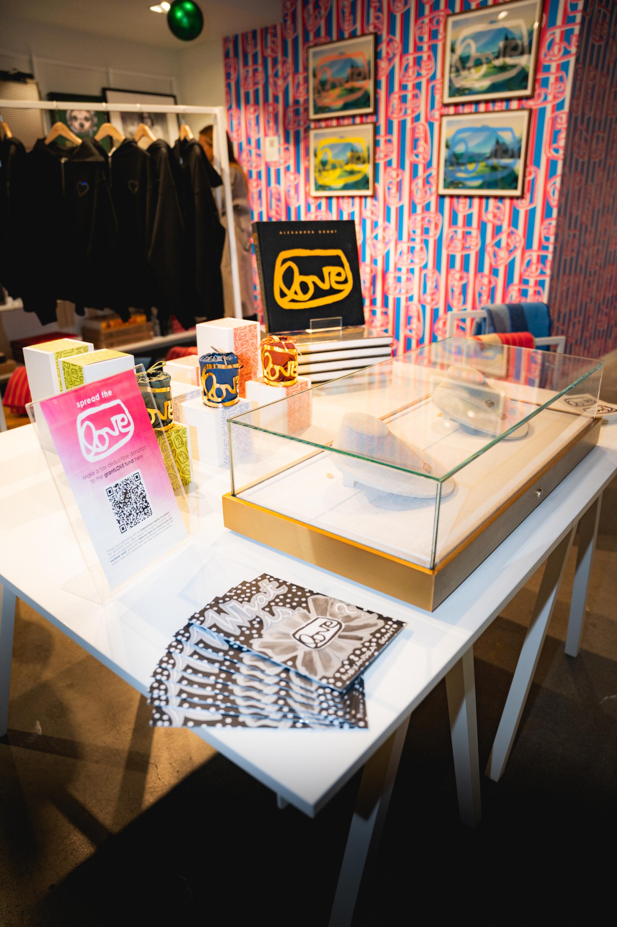 in-store view of Fred Segal X's GrantLOVE pop-up
