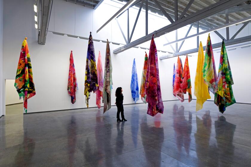 Installation view, "Sam Gilliam: The Last Five Years," January 13 - March 3, 2024, David Kordansky Gallery, Los Angeles. (Jeff McLane / Sam Gilliam / David Kordansky Gallery)