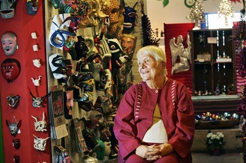 Rochalinne "Rocky" Behr's Pasadena store, the Folk Tree, is packed to the rafters with folk art from Mexico and Latin America. Rising rent and slower sales are forcing her to look for a new location.