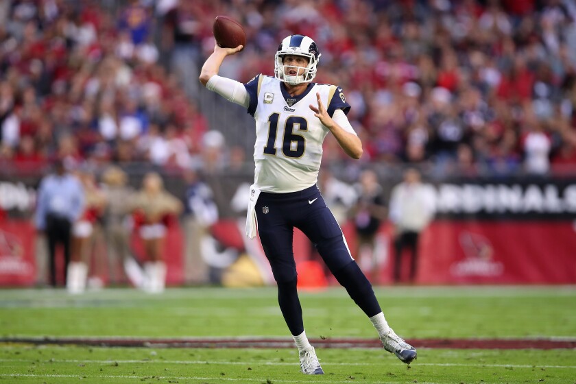 Jared Goff S Monster Passing Day Helps Rams Beat Cardinals