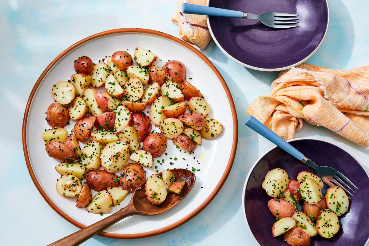 This potato salad can serve as a main dish as well as a side.