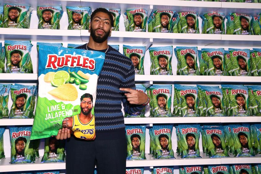 LOS ANGELES, CALIFORNIA - JANUARY 14: Anthony Davis attends the Anthony Davis Ruffles Lime & Jalapeno Chip Launch at City Market Social House on January 14, 2020 in Los Angeles, California. (Photo by Tommaso Boddi/Getty Images for Ruffles )