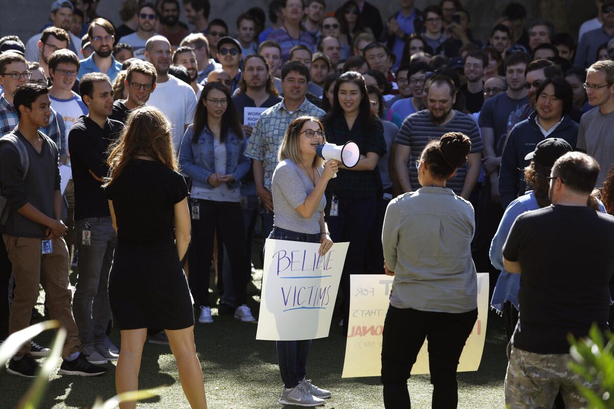 Google employees in Venice, Calif.