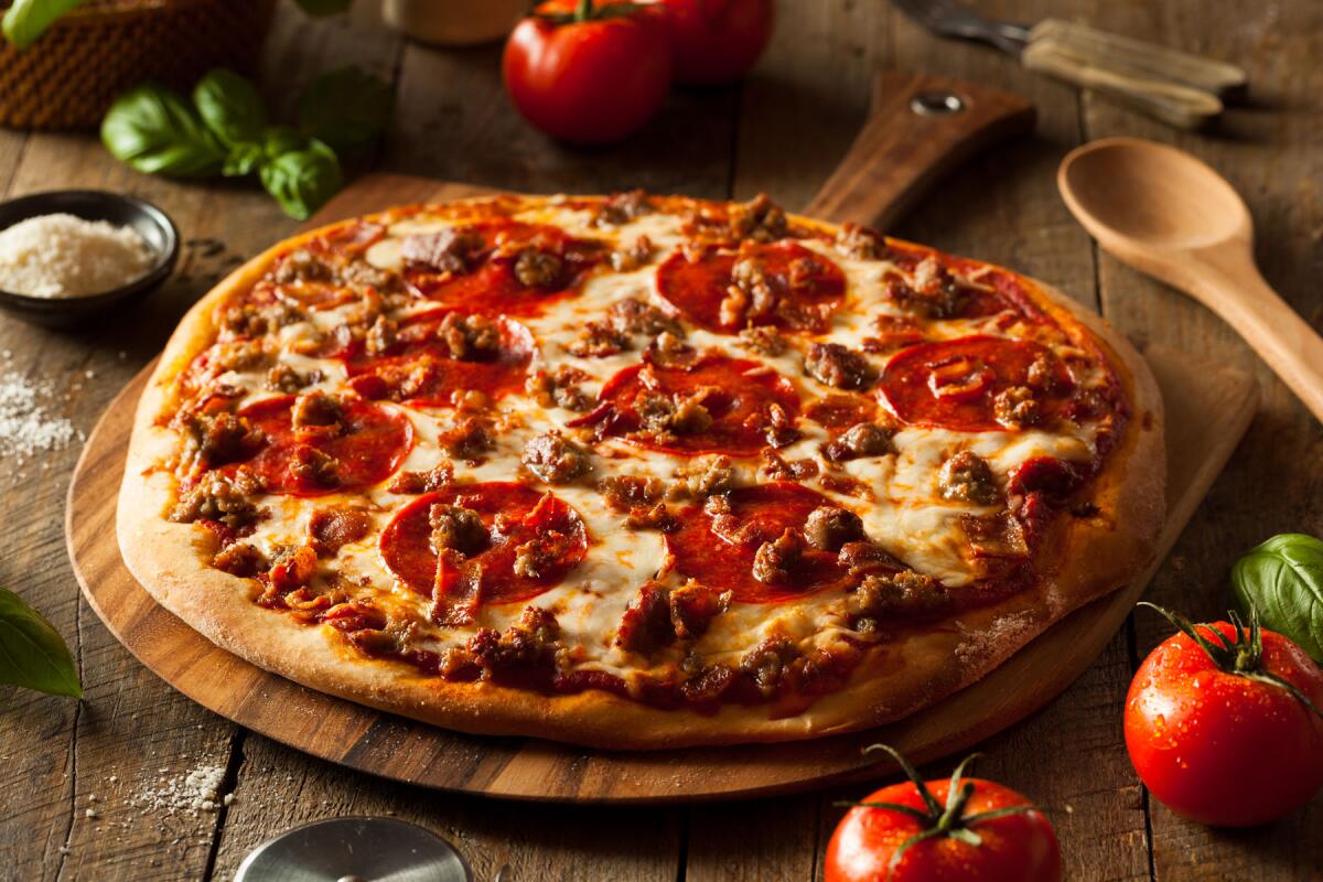 pepperoni and sausage pizza