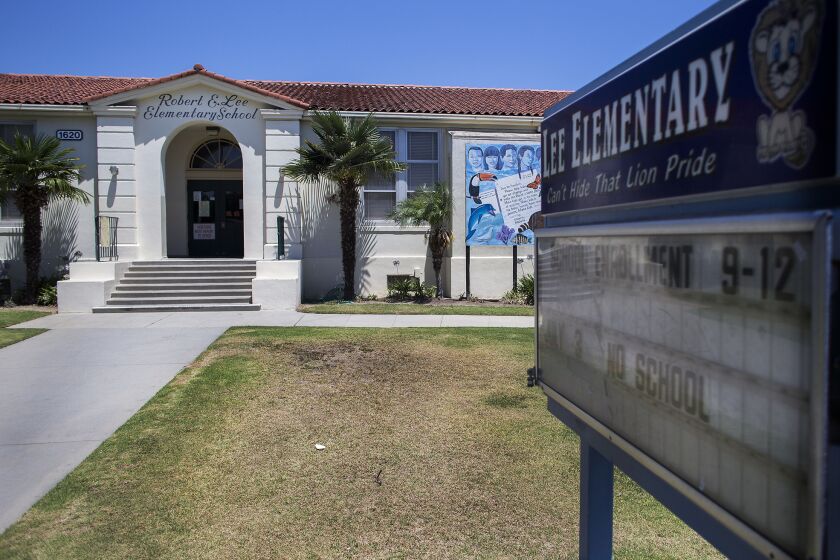 Robert E. Lee Elementary School in Long Beach, Calif on July 4.
