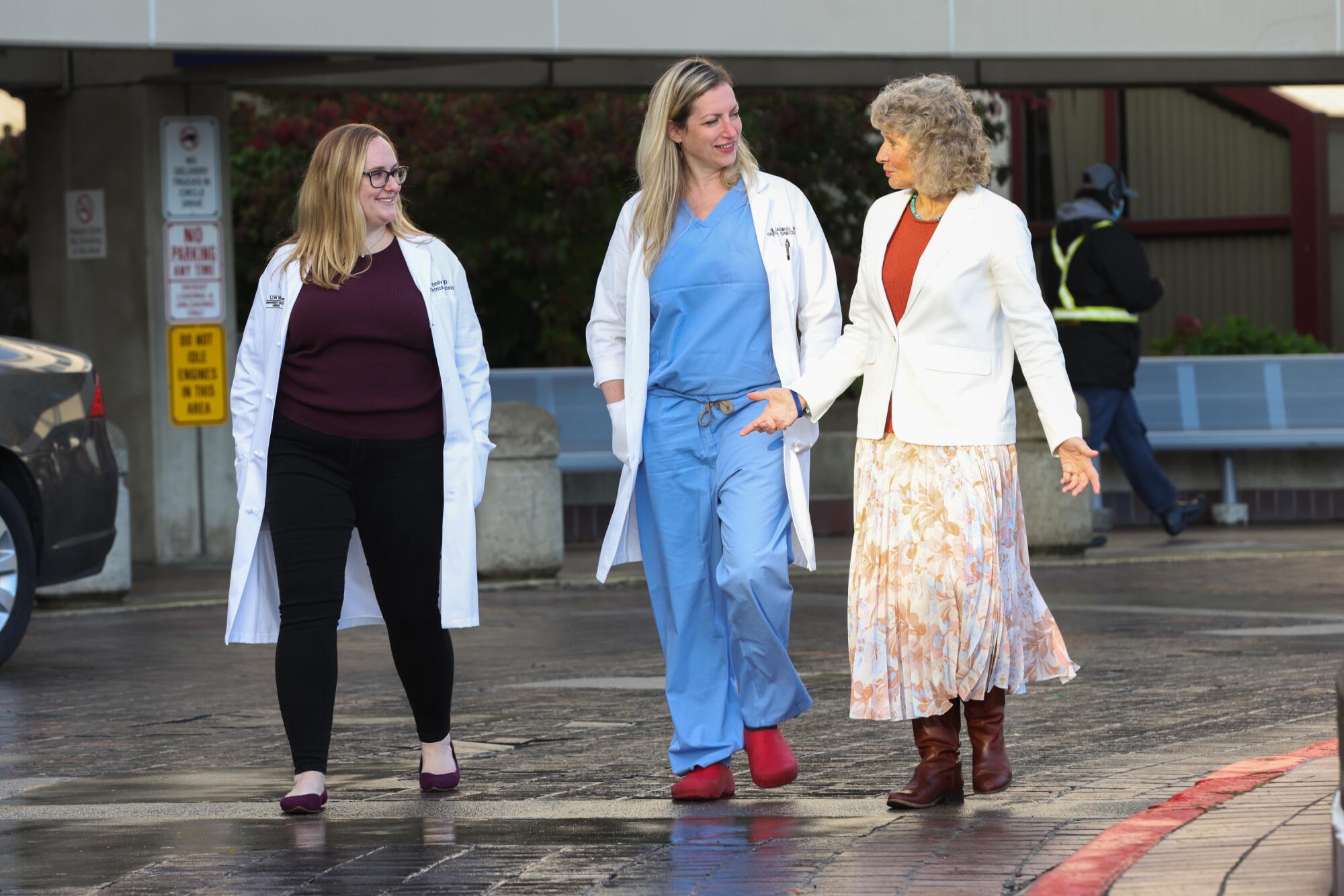 Dr. Emily Fay, Dr. Alisa Kachikis and Dr. Linda Eckert at the University of Washington Medical Center