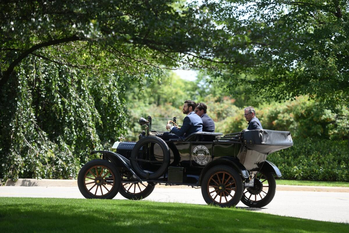 A re-created 1915 road trip in a Model T is stop in Los Angeles in early August before the vehicle heads up the coast to San Francisco. It will celebrate the centennial of the Panama-Pacific International Exposition on Aug. 18.