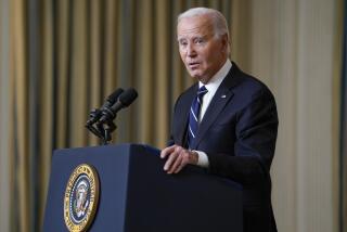 President Joe Biden speaks Tuesday, Oct. 10, 2023, in the State Dining Room of the White House in Washington, about the war between Israel and the militant Palestinian group Hamas. (AP Photo/Evan Vucci)