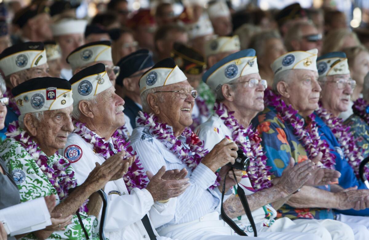 Pearl Harbor survivors have front-row seats at a ceremony commemorating the 72nd anniversary of the attack on Pearl Harbor by Japan.