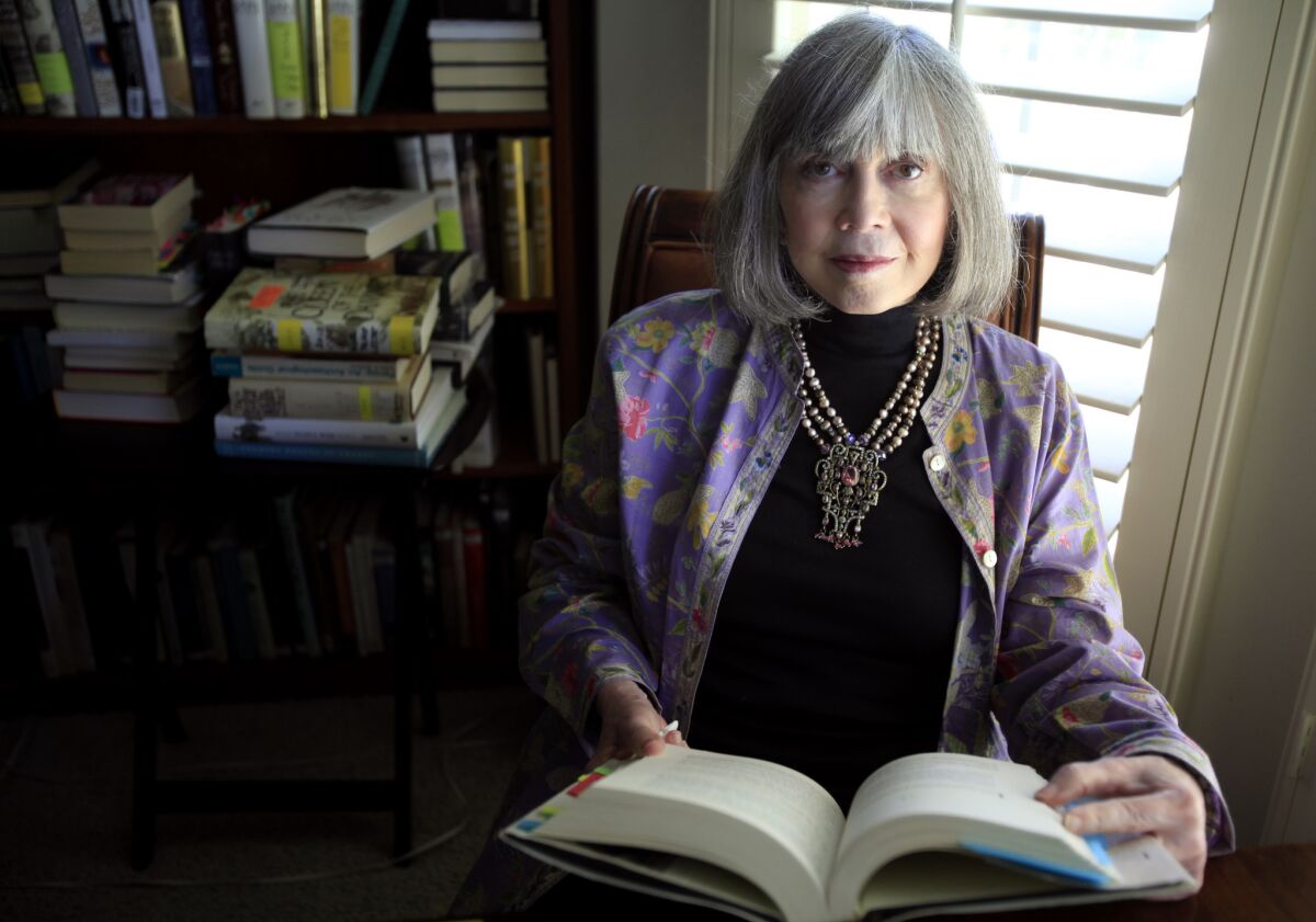 Anne Rice, pictured in 2014, is seen at her home in Palm Desert.