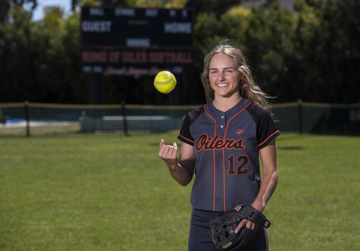 Huntington Beach High softball player Ivy Davis is the Daily Pilot High School Female Athlete of the Week.