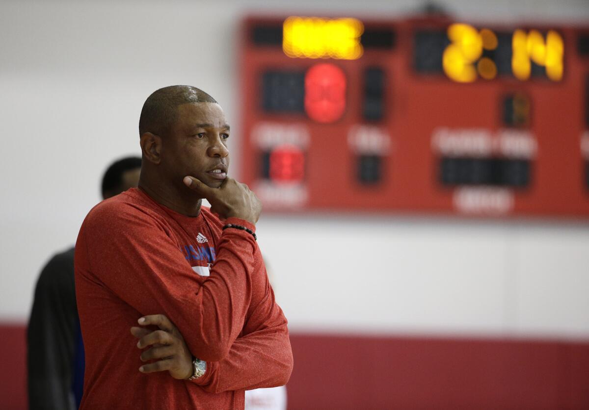 "I don't know how they do that. Maybe because I was so old, it took me 10 minutes to warm up, by the time I warmed up I was back on the bench," Doc Rivers says of players who like to come off the bench.