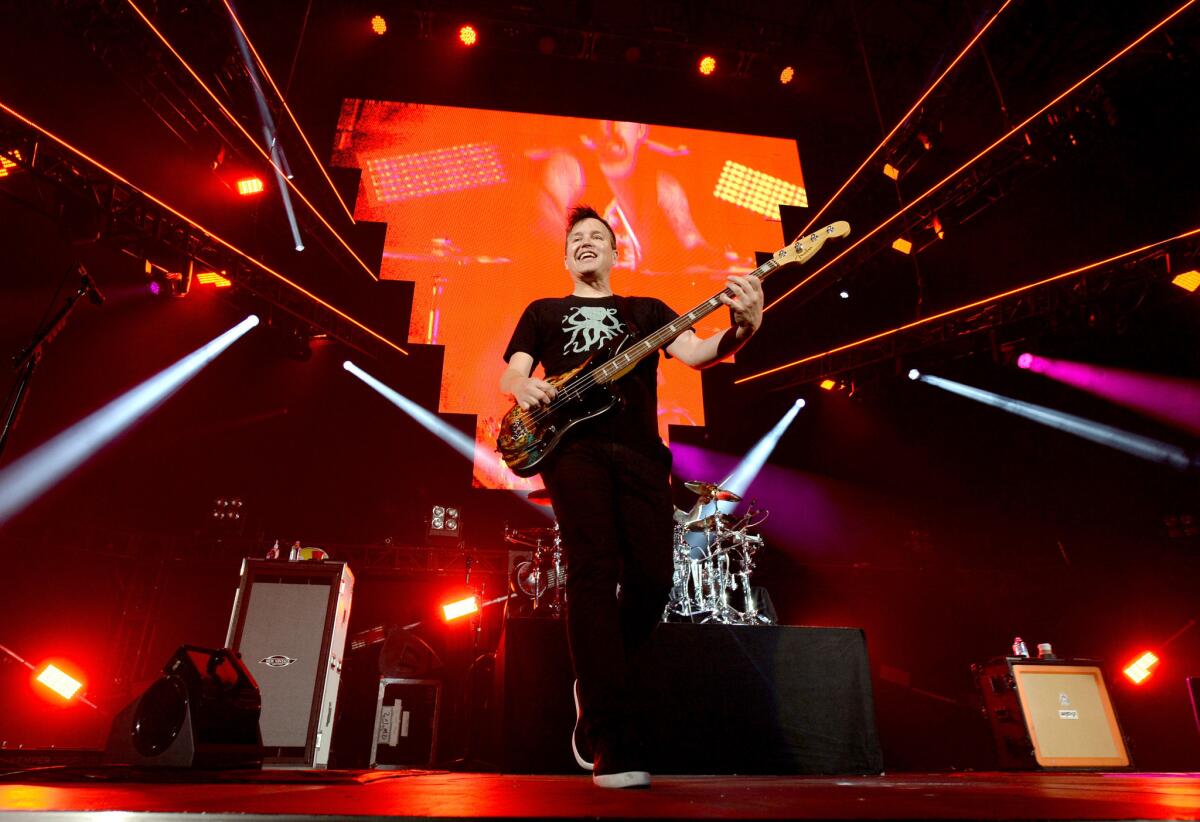 Mark Hoppus of Blink-182 performs at the 2016 KROQ Weenie Roast on May 14. (Kevin Winter/Getty Images for CBS Radio Inc.)